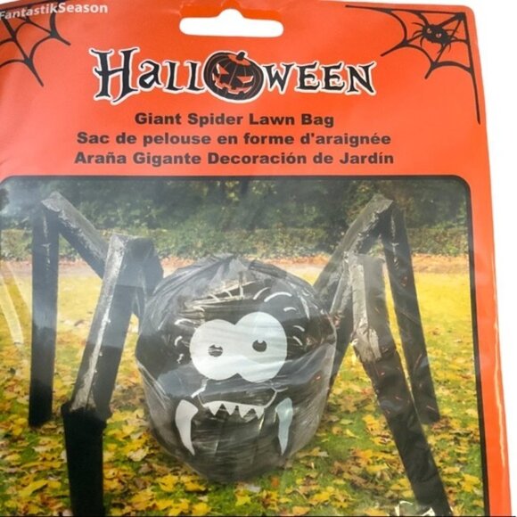 Halloween Giant Spider Lawn Leaf Bag Fall Yard Lawn Fall Autumn Decoration - Picture 3 of 7